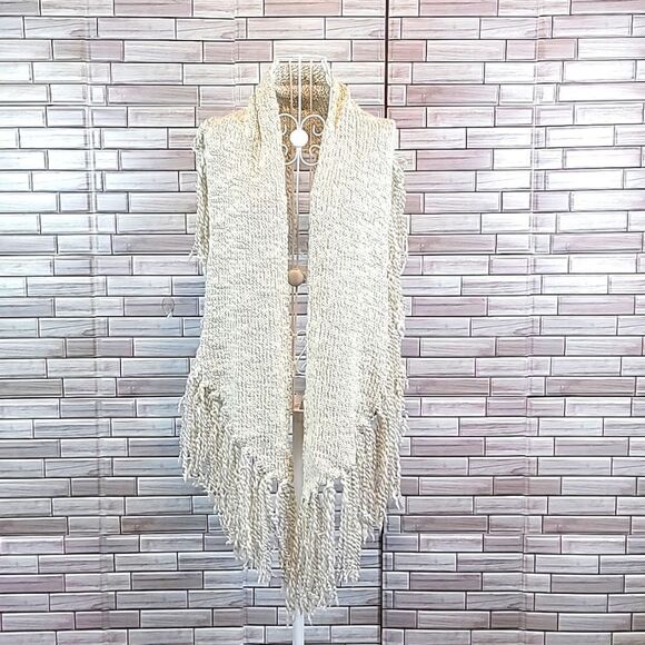 Mossimo ribbed knit scarf with tassel trim One Size - Picture 1 of 12